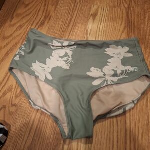 albion fit sage floral bikini bottom